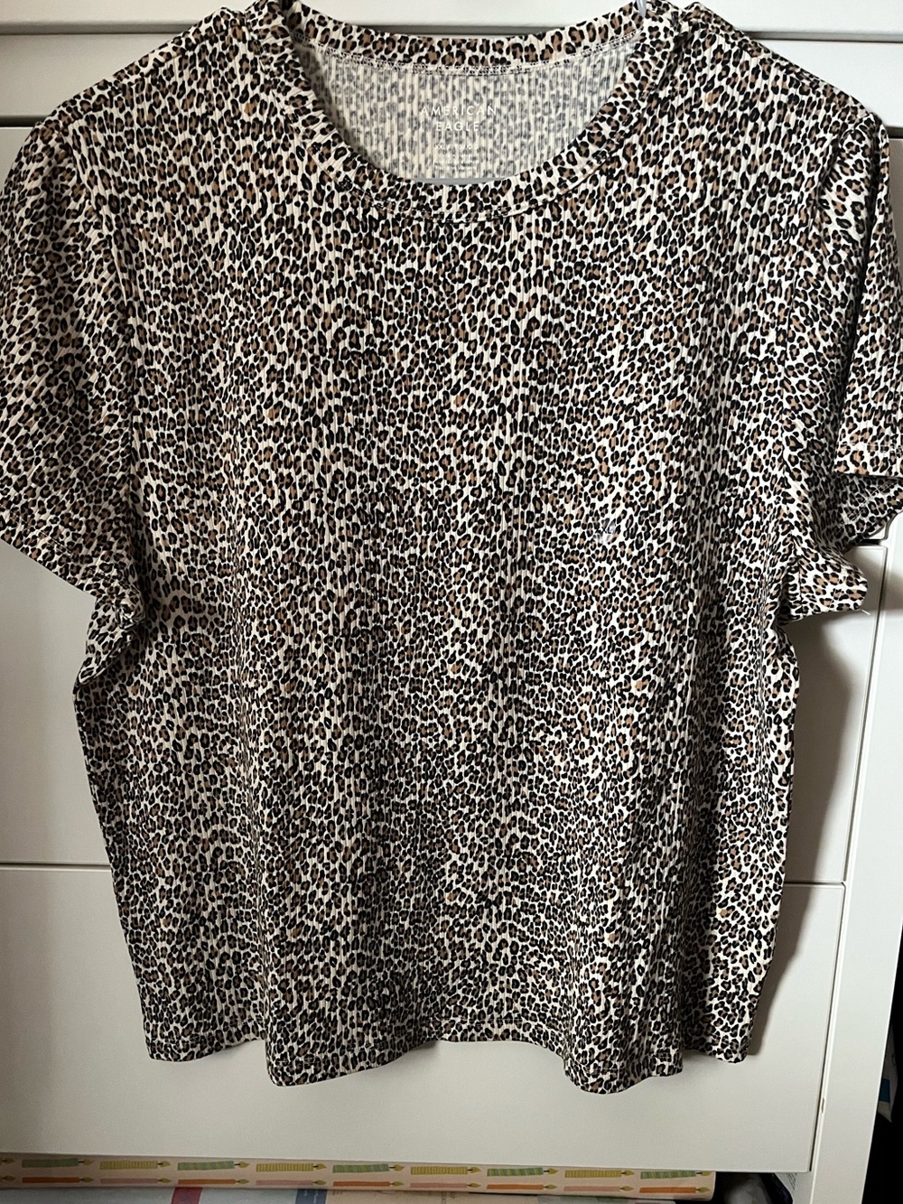 American Eagle Outfitters Leopard Print Short Sleeve Tee